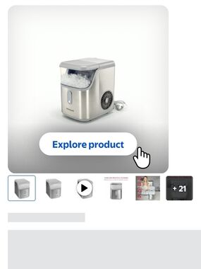 Portable Stainless Steel Ice Maker Machine - Silver